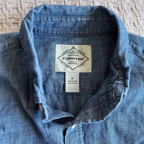 St Johns Bay Men’s Denim Shirt M - Picture 6 of 8